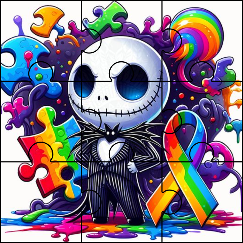 Rompecabezas de Jack Skellington Autismo El Taller de Hector