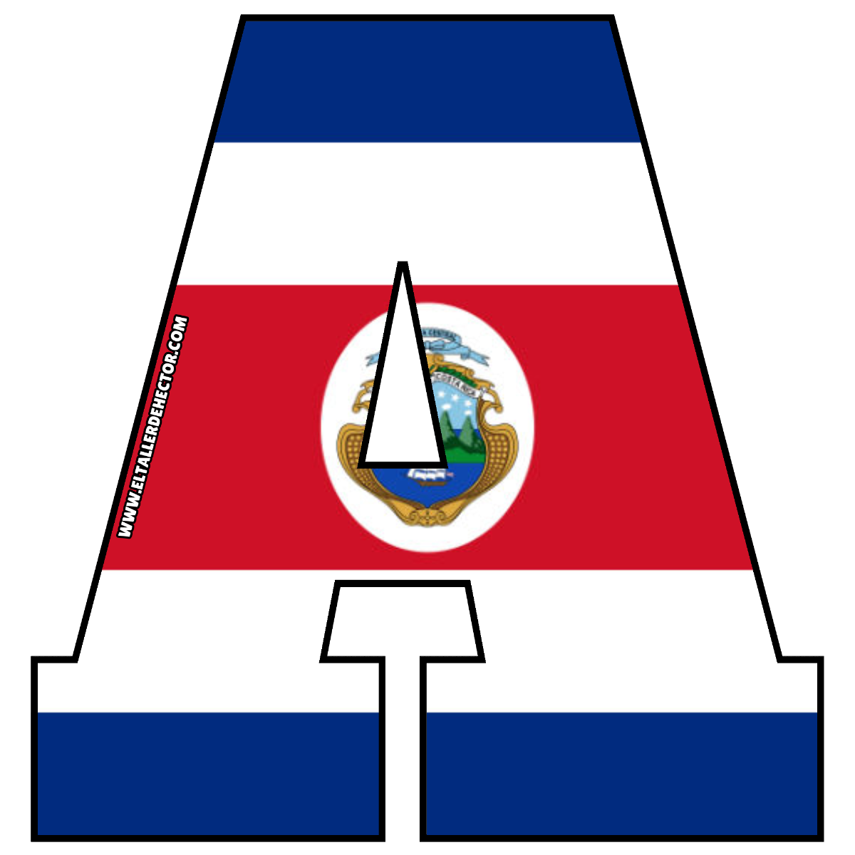 Letra A de Costa Rica - El Taller de Hector
