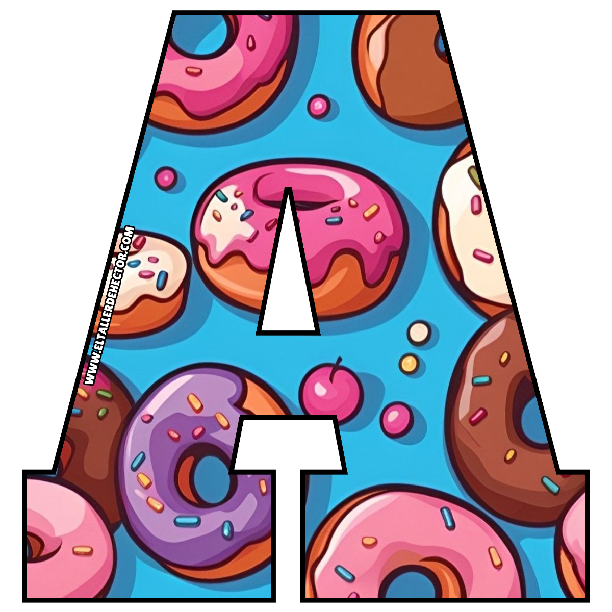 Letra A de Donas - El Taller de Hector