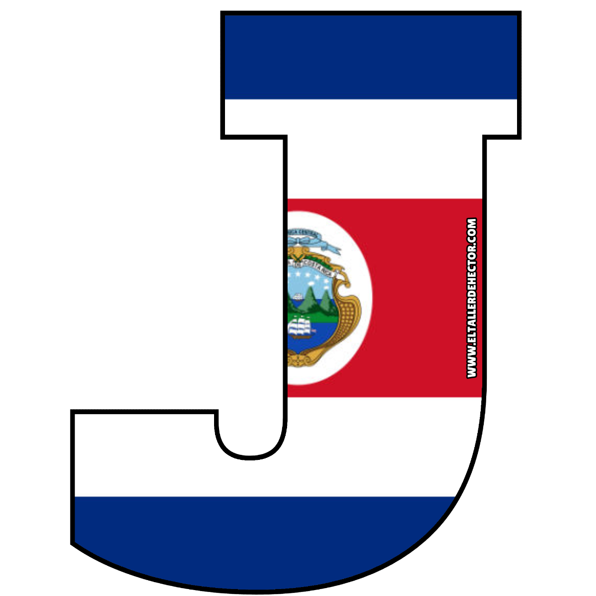 Letra J de Costa Rica - El Taller de Hector