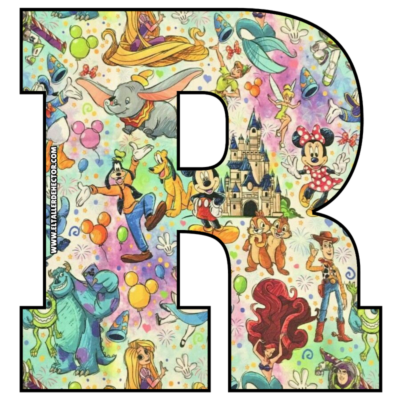 Letra R de Fondo Disney - El Taller de Hector