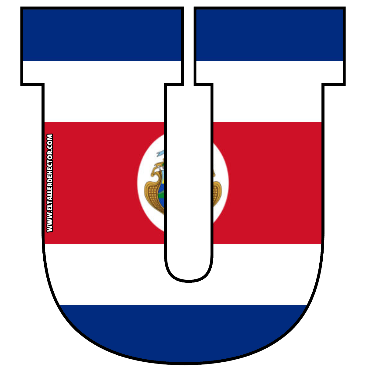 Letra U de Costa Rica - El Taller de Hector