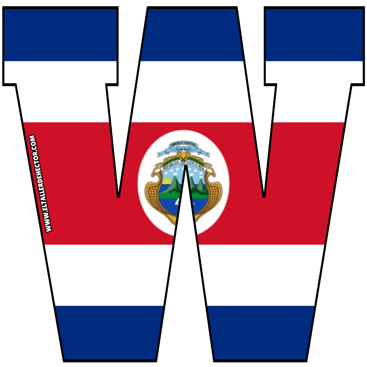 Letra W de Costa Rica - El Taller de Hector