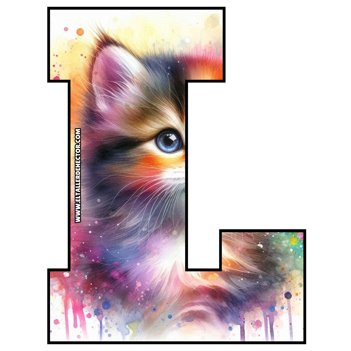 Letra L de Gato Cat - El Taller de Hector