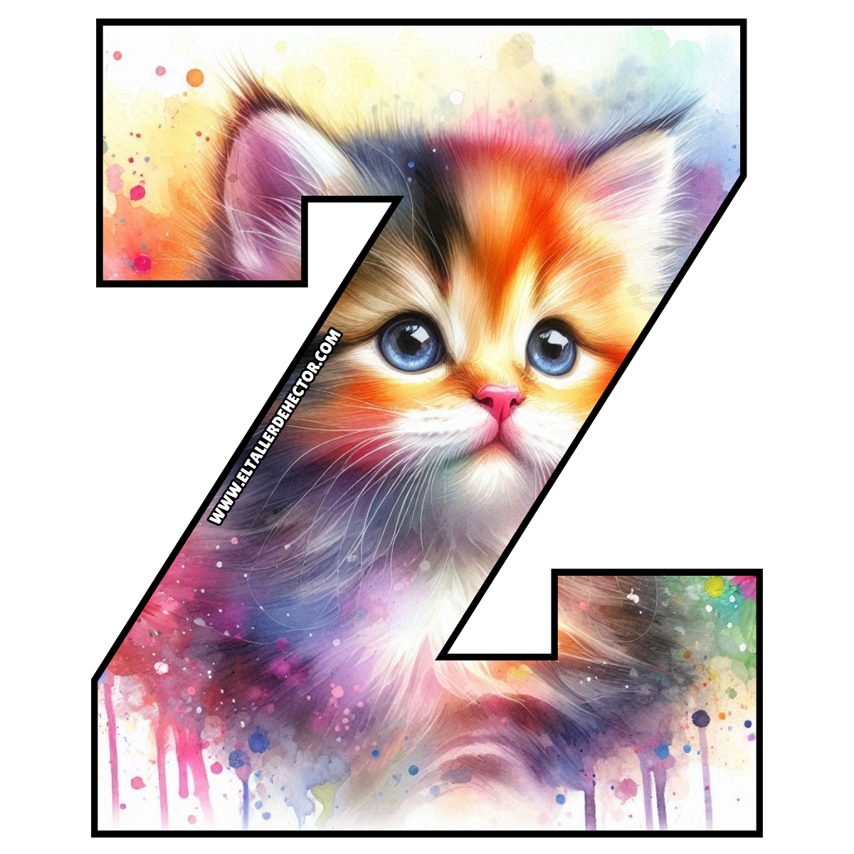 Letra Z de Gato Cat - El Taller de Hector